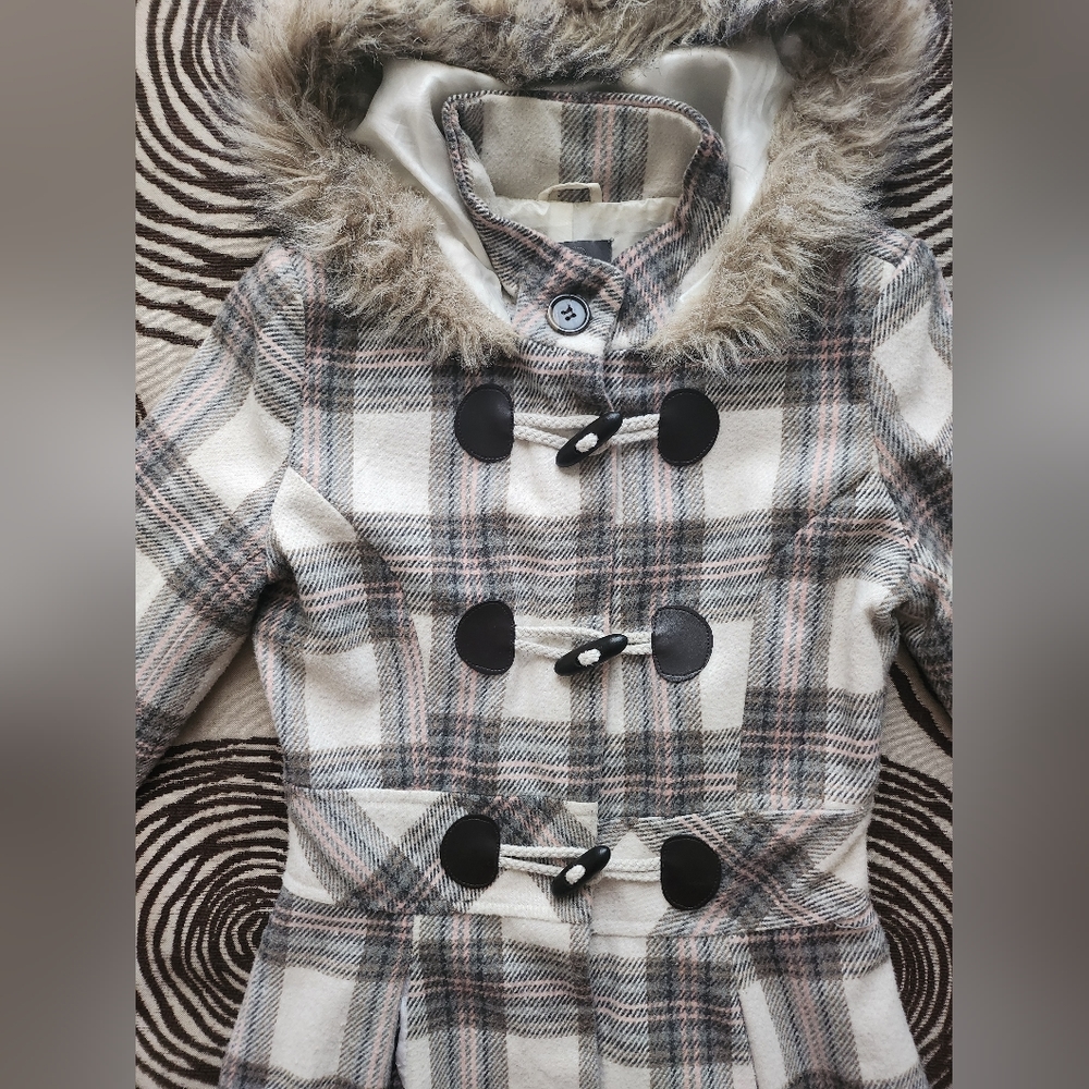 Charlotte Russe Plaid Peacoat XS - Picture 2 of 4